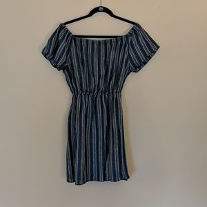 Off the shoulder striped dress